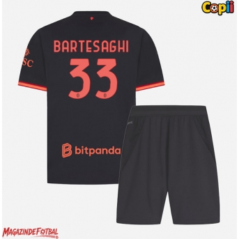 AC Milan Davide Bartesaghi #33 Echipament de Fotbal Replică 2026-27 Copii Treilea (+ Șorturi)